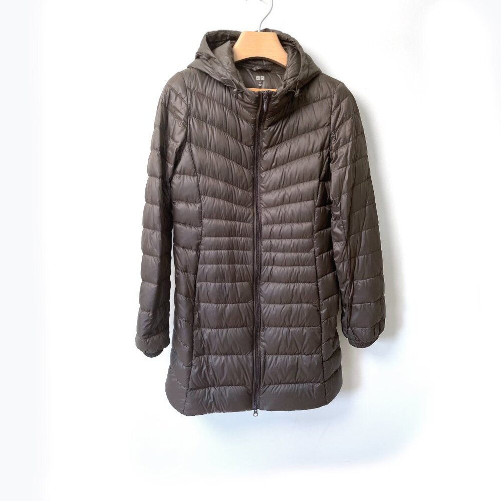 Ultra Light Down Long Coat with Hood